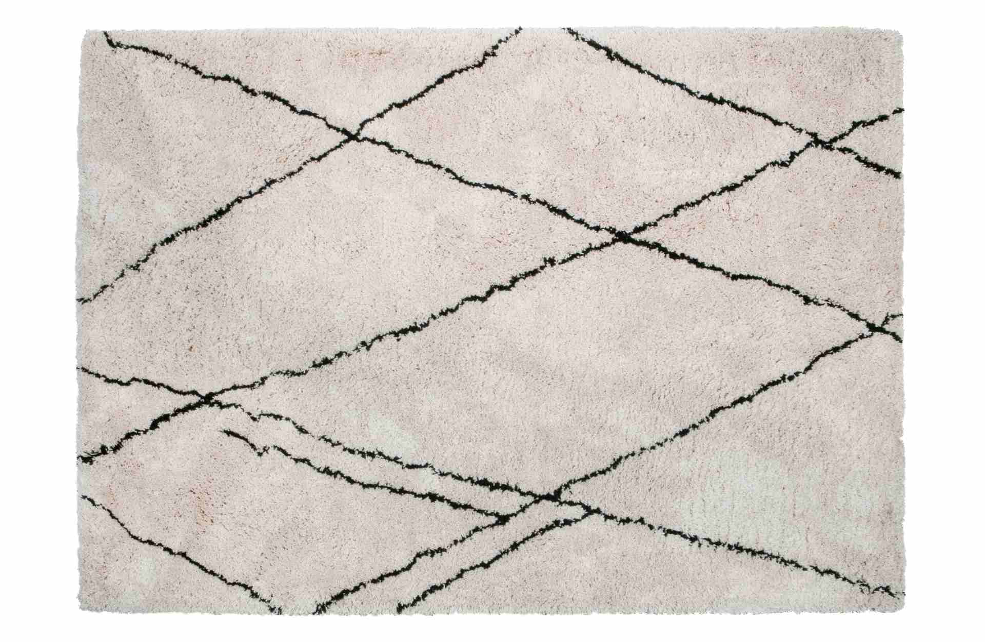 Der Teppich Cleo überzeugt mit seinem klassischen Design. Gefertigt wurde er aus einem Mix von Kunststoff und Baumwolle, welche einen weißen Farbton besitzen. Der Teppich besitzt eine Größe von 200x300 cm.