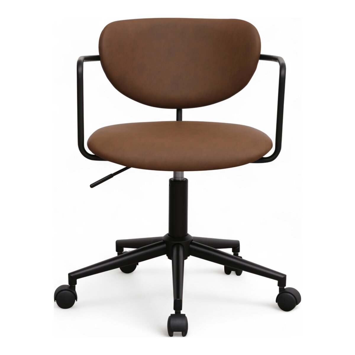 Bürostuhl Odila aus Kunstleder - Drehbar, Höhenverstellbar, Neigbar, Dunkelbraun