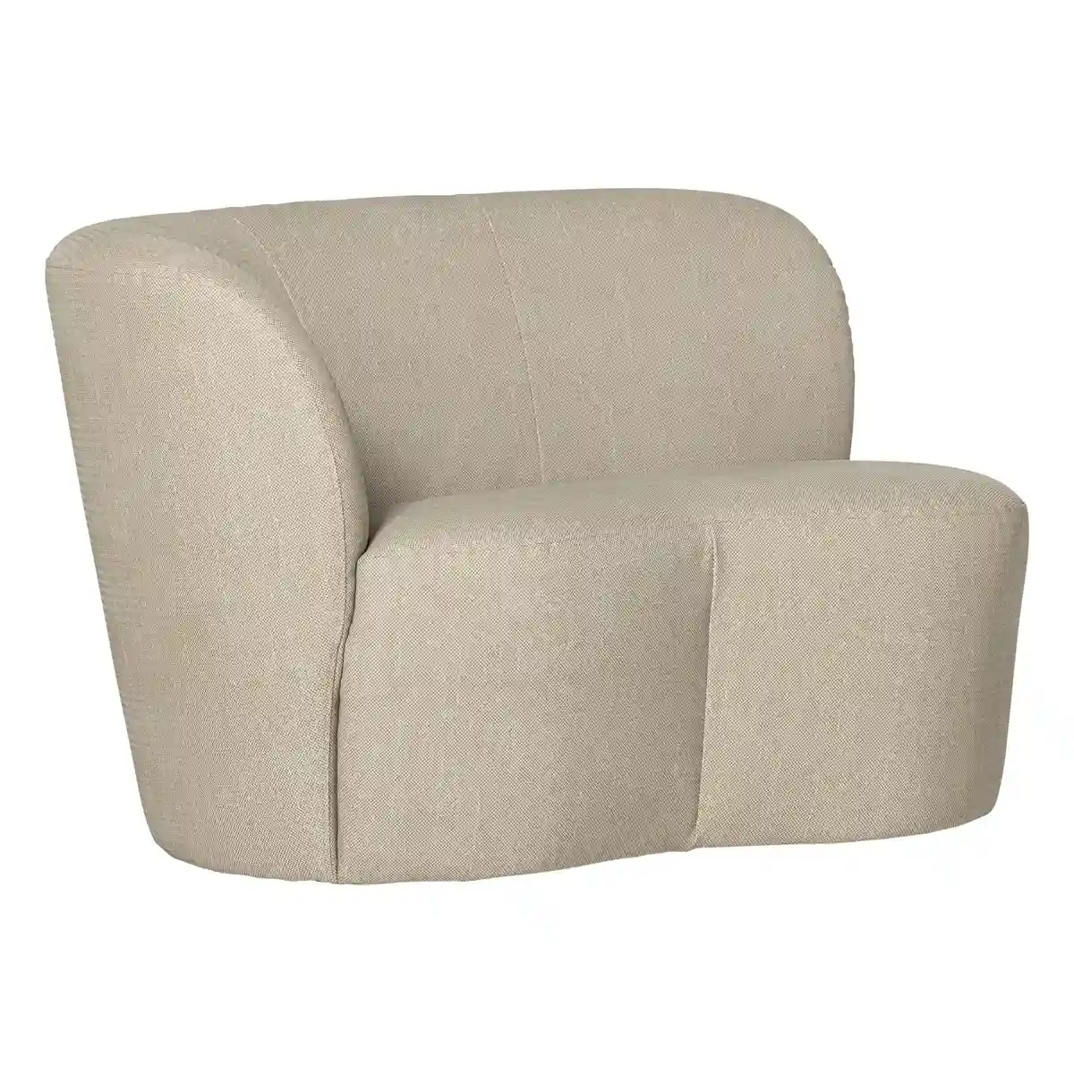 Gartensofa Stone - Aluminium & Polyolefin-Stoff Sand, Links