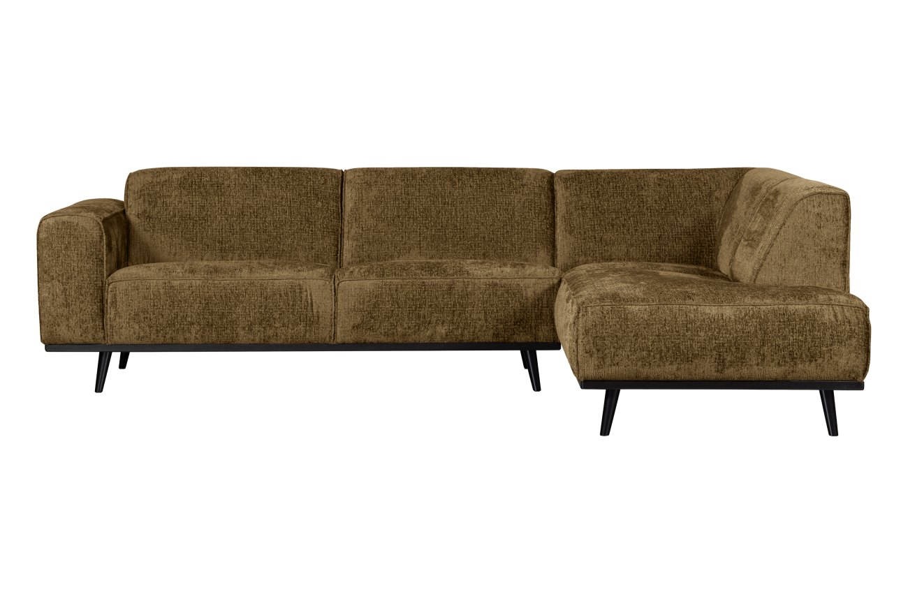 Ecksofa Statement aus Struktursamt Rechts, Brass Ecksofa Statement aus Struktursamt Rechts, Brass