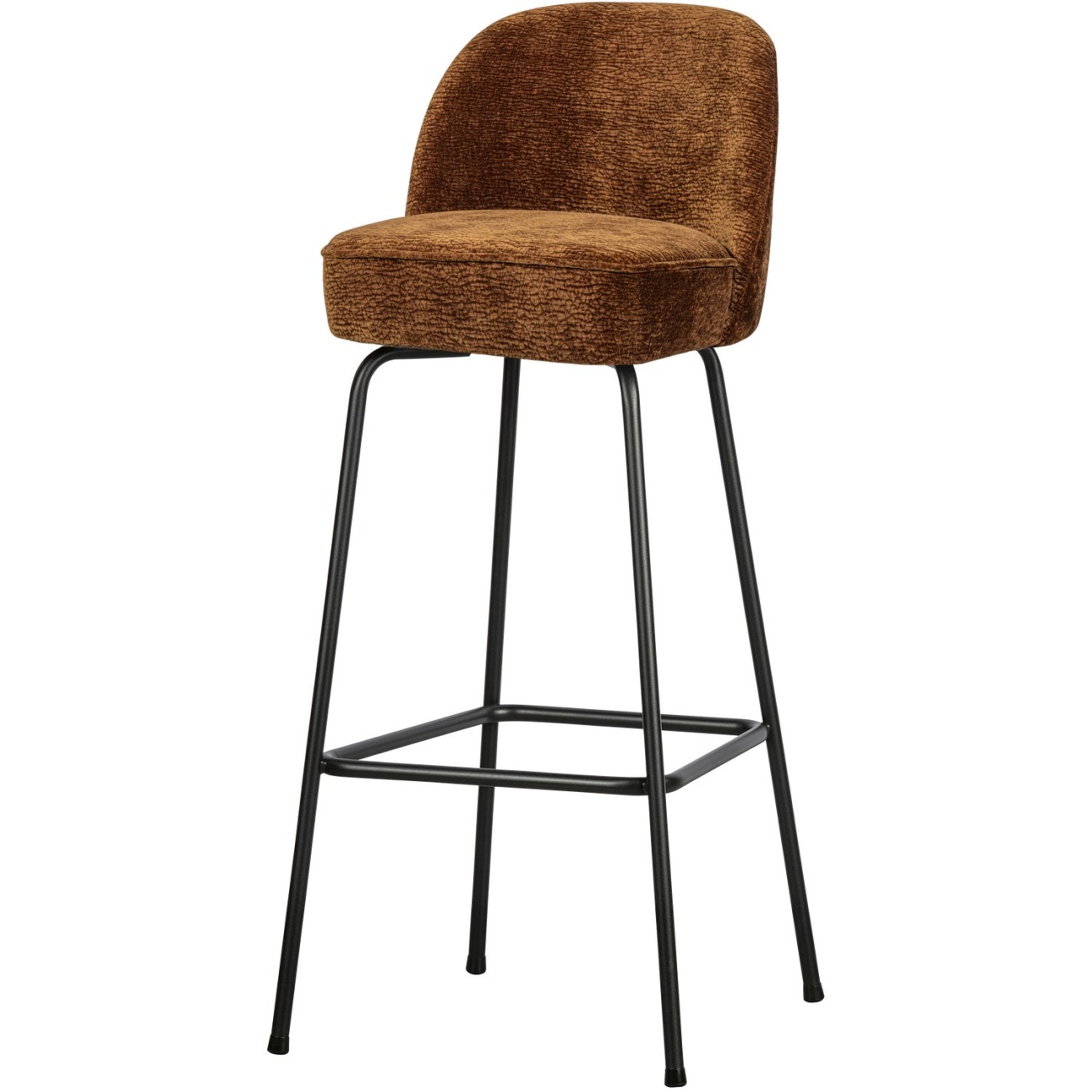 Barhocker Vogue aus Chenille-Stoff 80 cm, Braun Barhocker Vogue aus Chenille-Stoff 80 cm, Braun