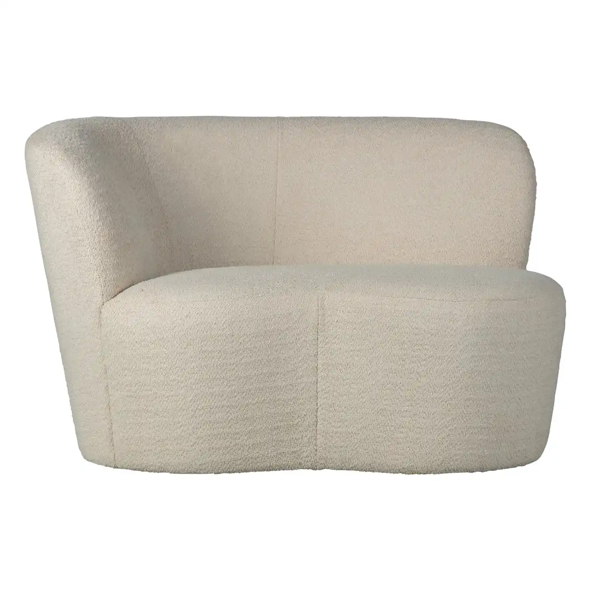 Sofa Stone - Bouclé-Stoff Creme, Links