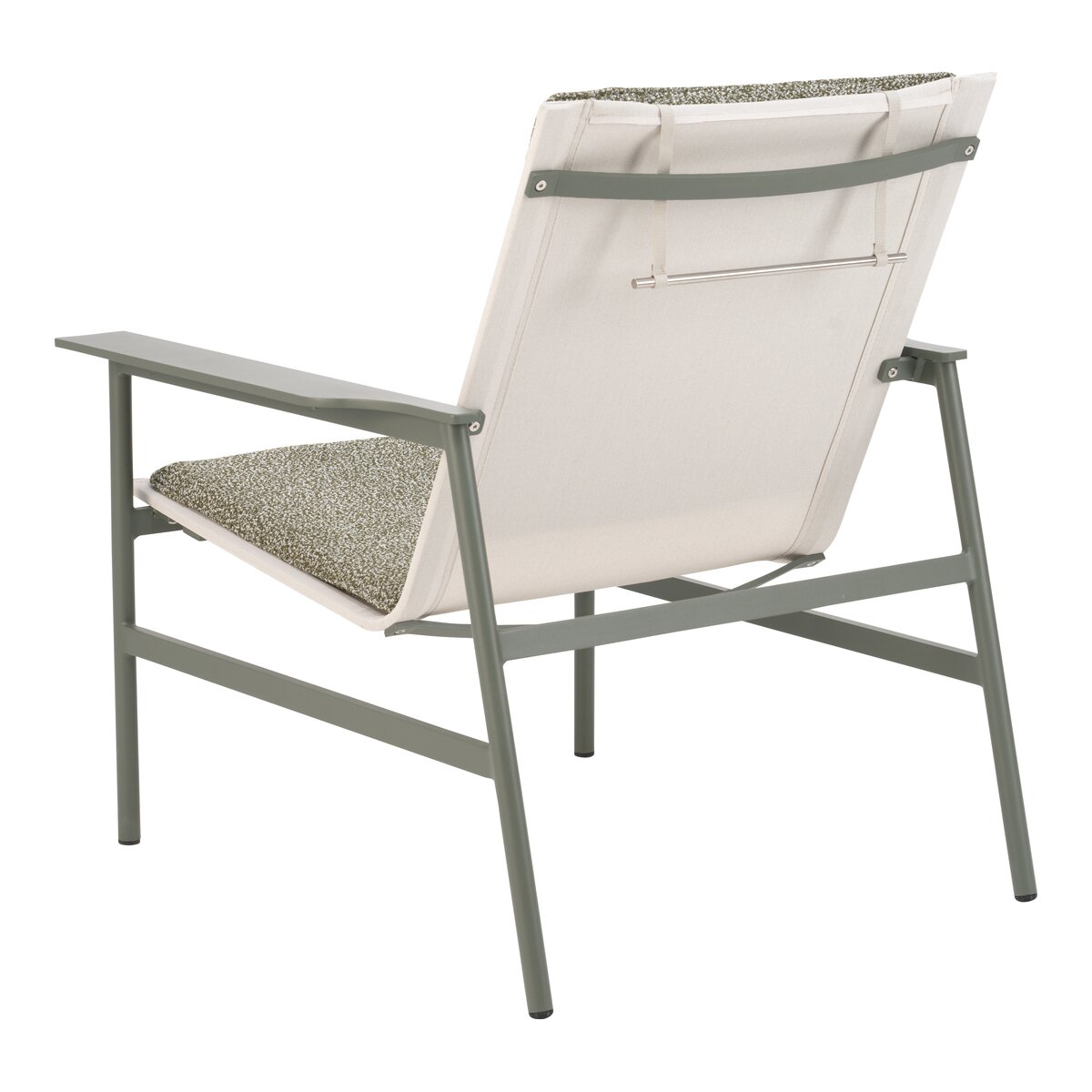 Gartensessel Soro 2er-Set Nordic Green/Teddy Verde - Aluminium, mit breiter Armlehne