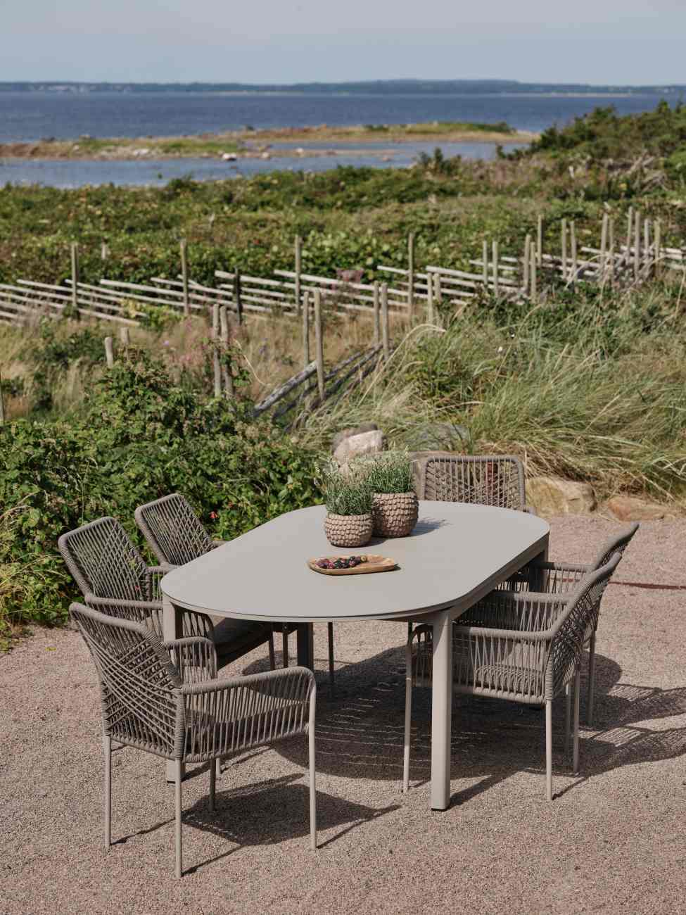 Gartenstuhl Vira mit Kissen, Braun / Taupe