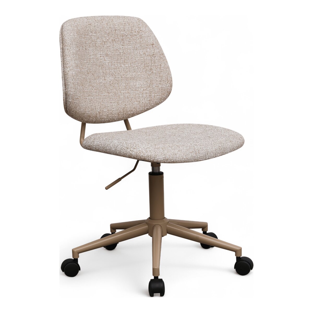 Bürostuhl Otal aus Boucle - Drehbar, Höhenverstellbar, Neigbar, Beige