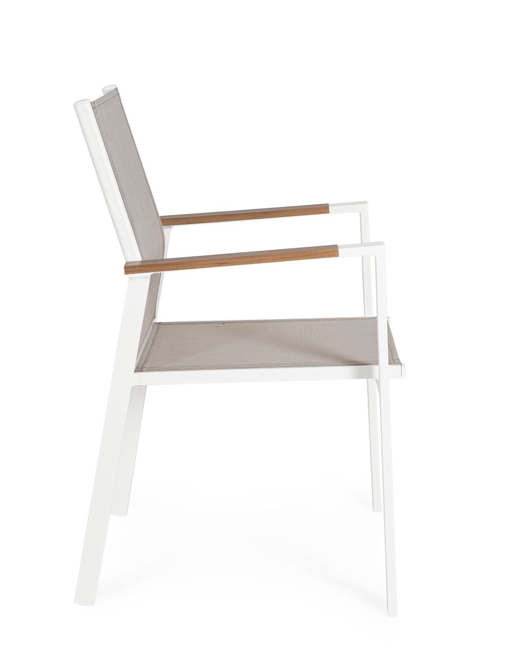 Gartenstuhl Heta aus Aluminium, Weiß