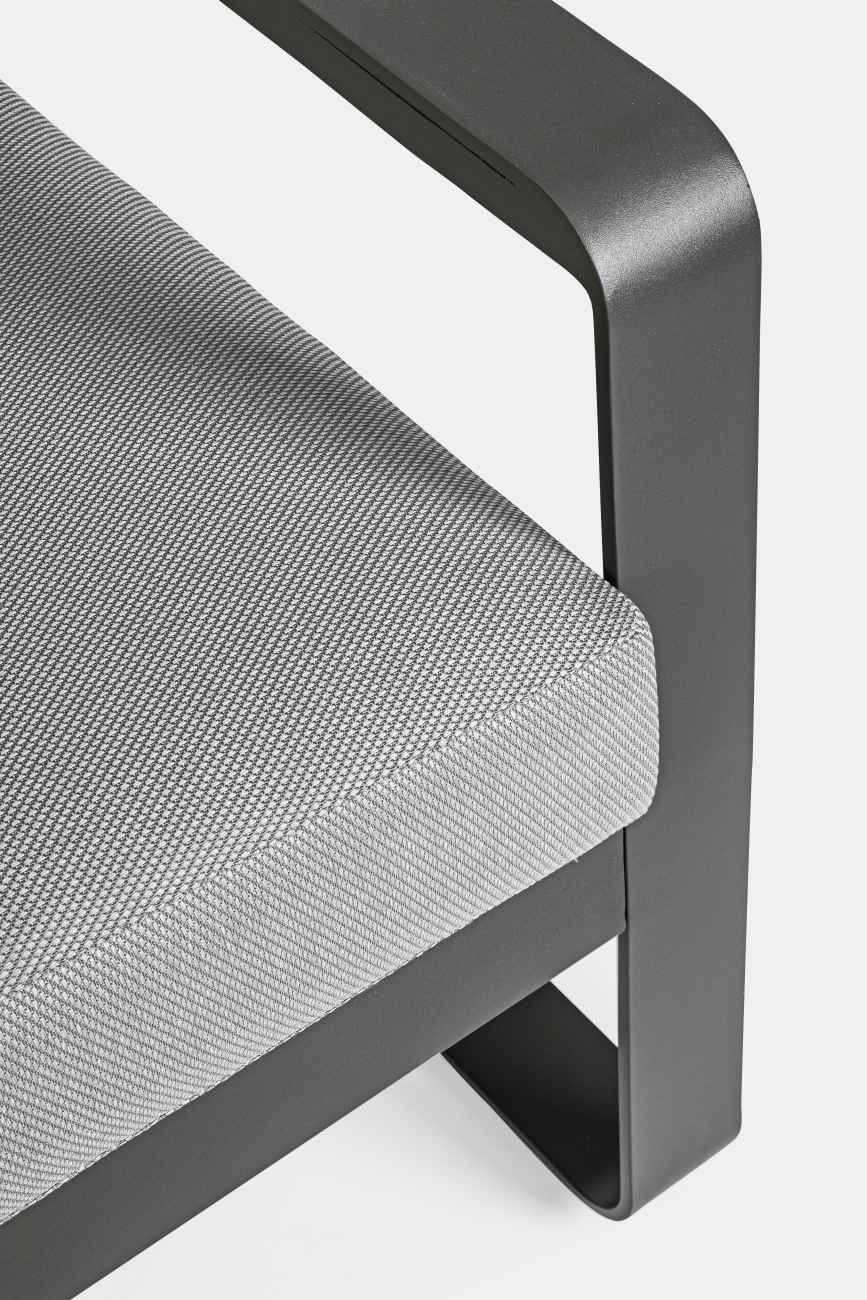 Gartensessel Merrigan aus Aluminium, Anthrazit