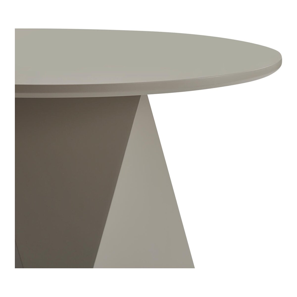 Couchtisch Aruna Ø50 cm - MDF Tisch in Taupe, FSC-zertifiziert