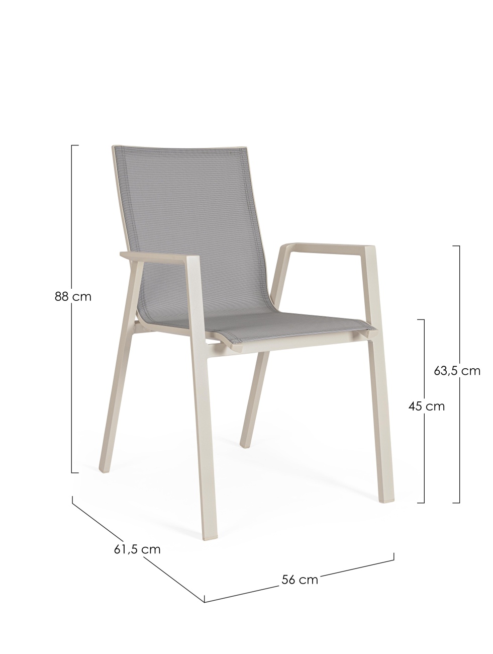 Gartenstuhl Krion stapelbar mit Armlehne, Pelikan