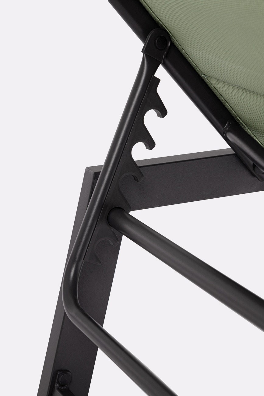 Gartenliege Hilde mit Rollen aus Aluminium, Grün