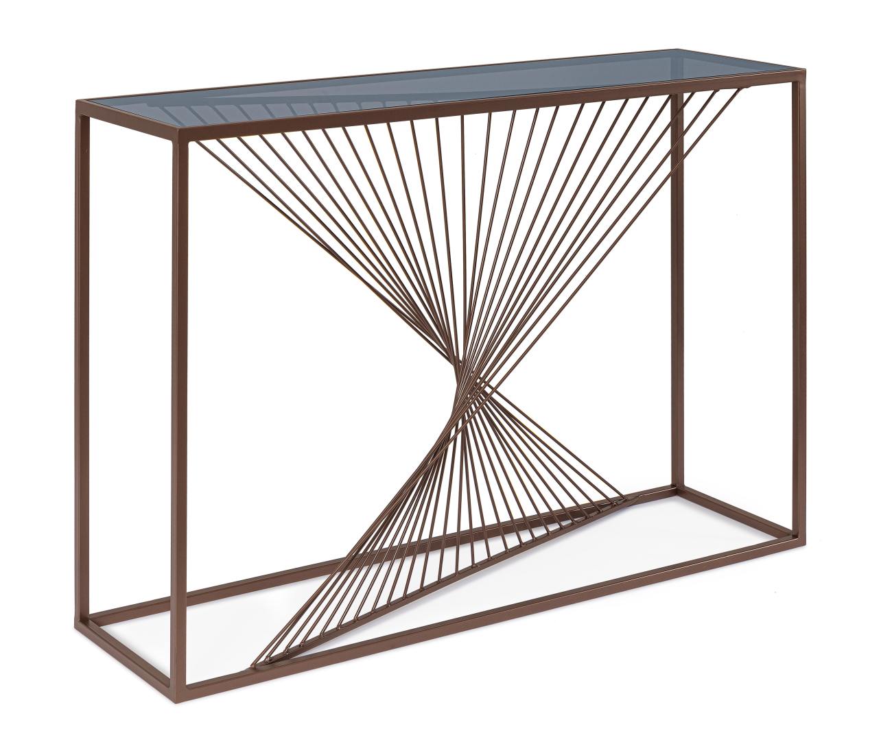 Konsole Espiral aus Metall Braun, 107 cm