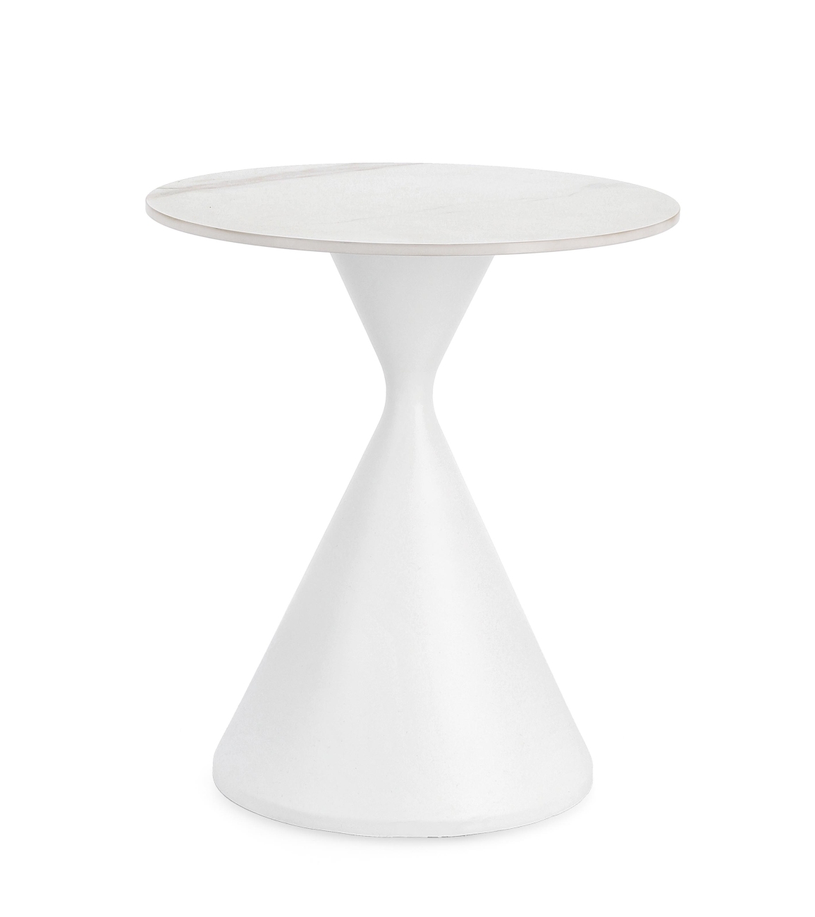 Couchtisch Joona in Marmor-Optik Ø 50 cm, Weiß Couchtisch Joona in Marmor-Optik Ø 50 cm, Weiß