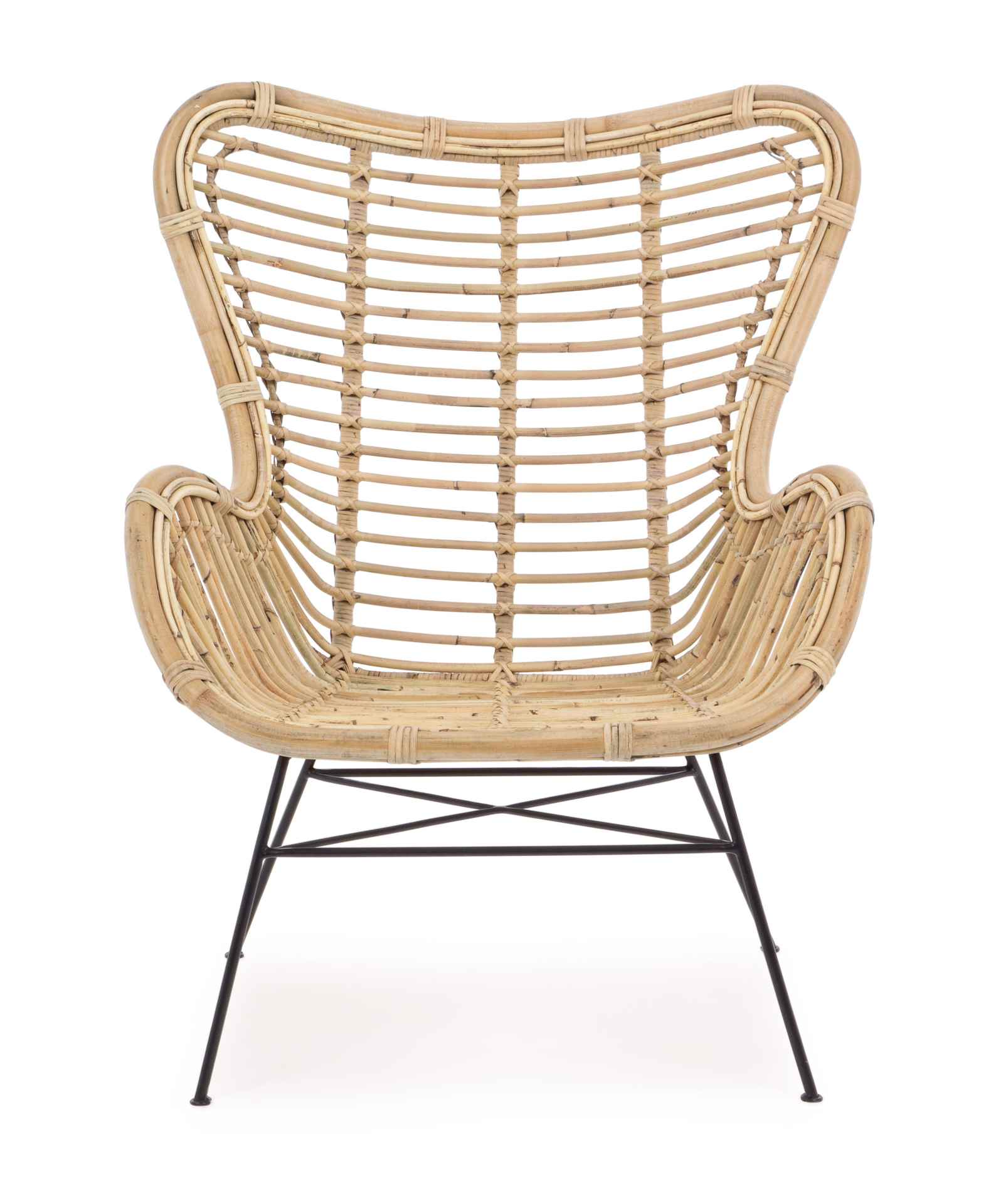 Sessel Casilda aus Rattan, Natur