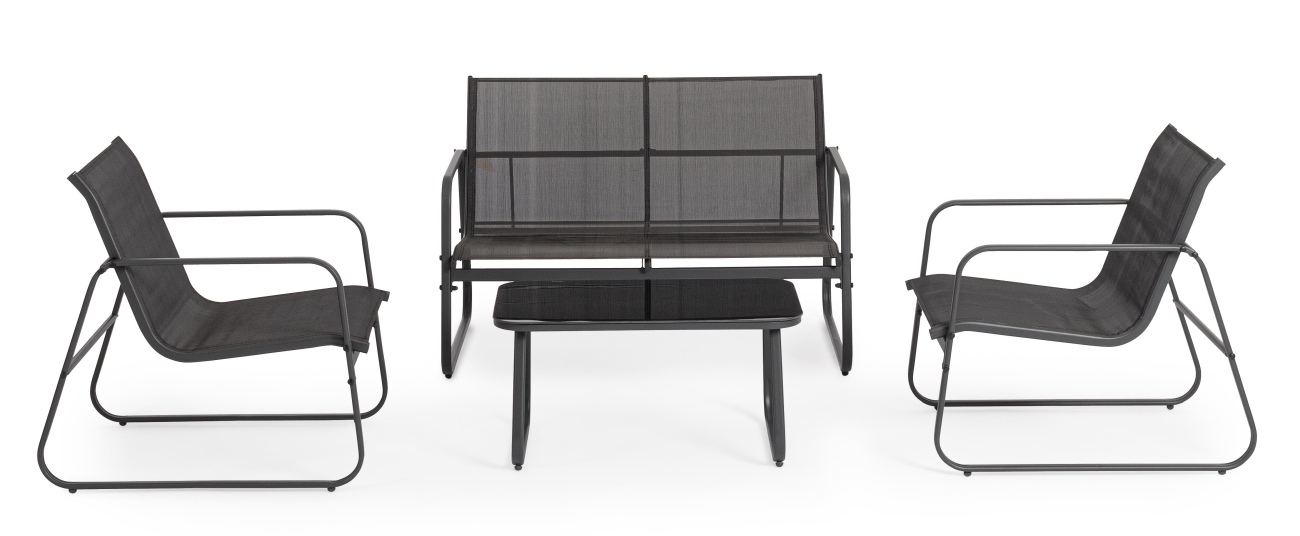 Garten-Set Gonzalo 4er Gruppe, Anthrazit