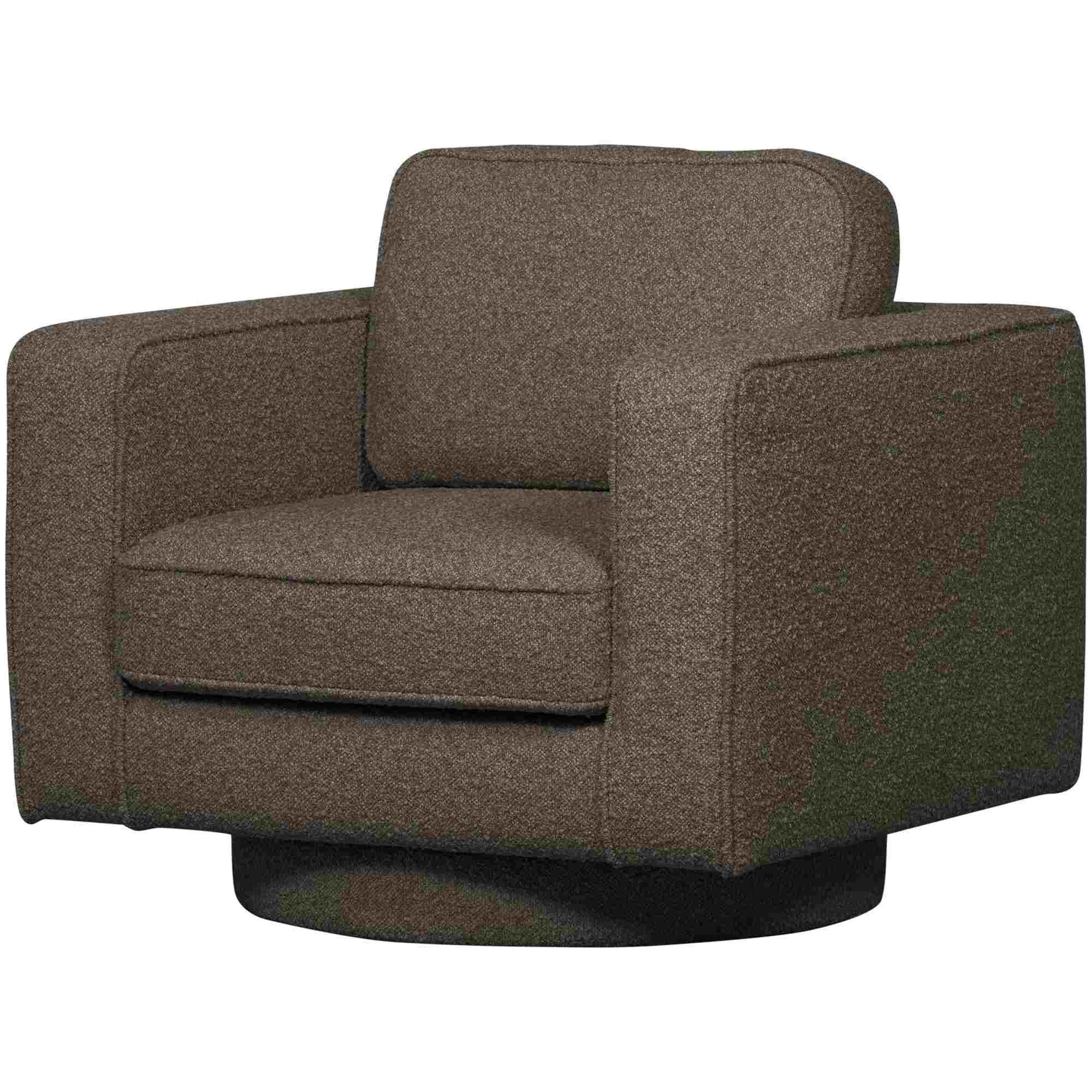 Drehsessel Lazy Bouclé Anthrazit - moderner Relaxsessel