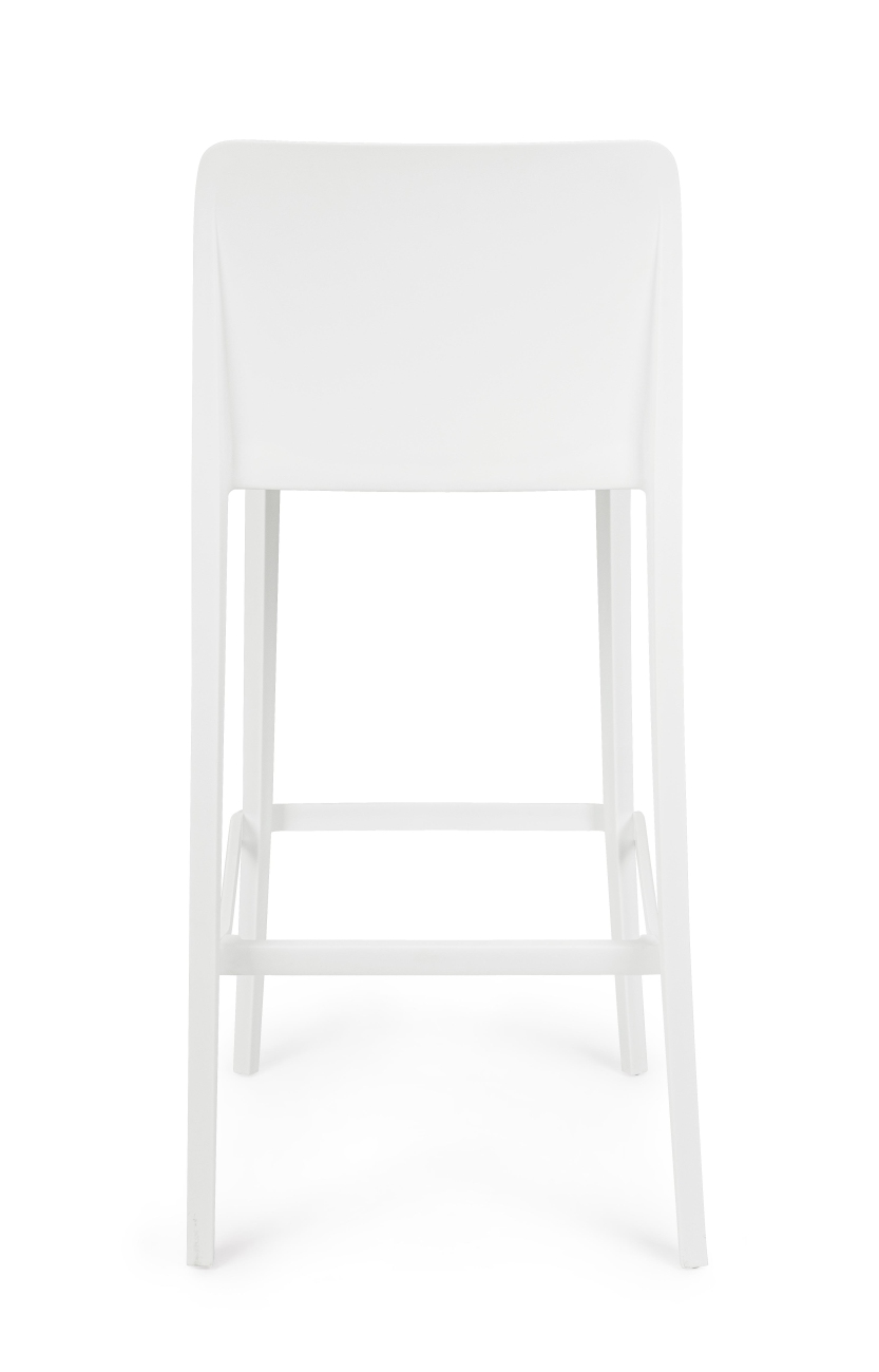 Barhocker Chloris 4er-Set aus Kunststoff, Weiß