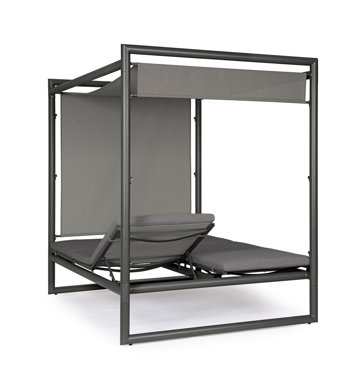 Gartendaybed Konnor aus Aluminium, Anthrazit