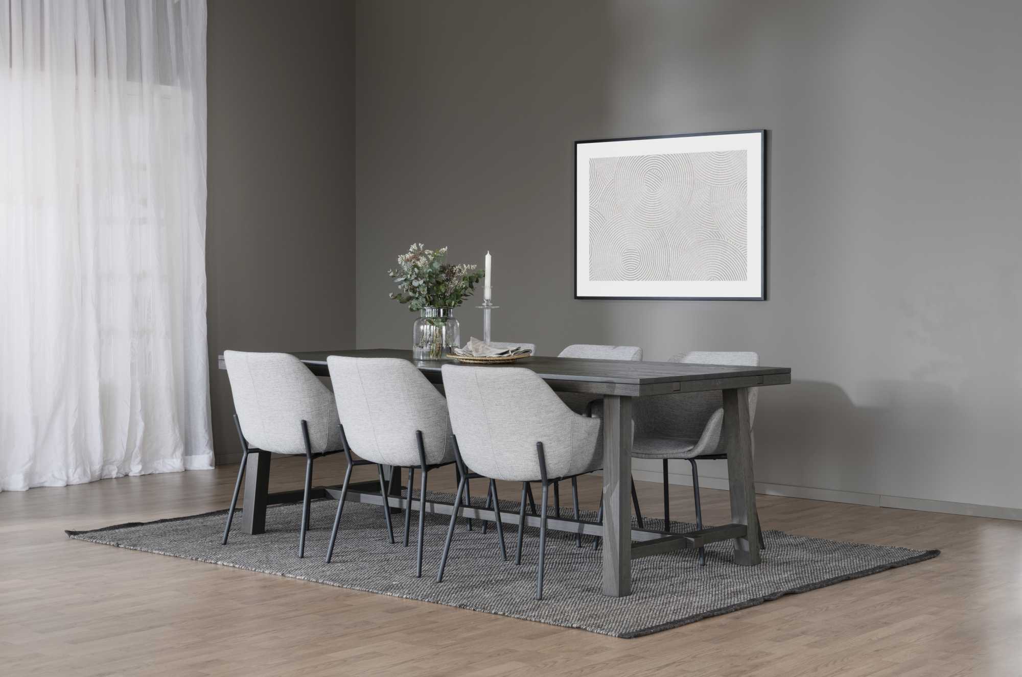 Hochwertiger Esstisch Brooklyn, Classic, 220cm, Braun für jede Einrichtung.