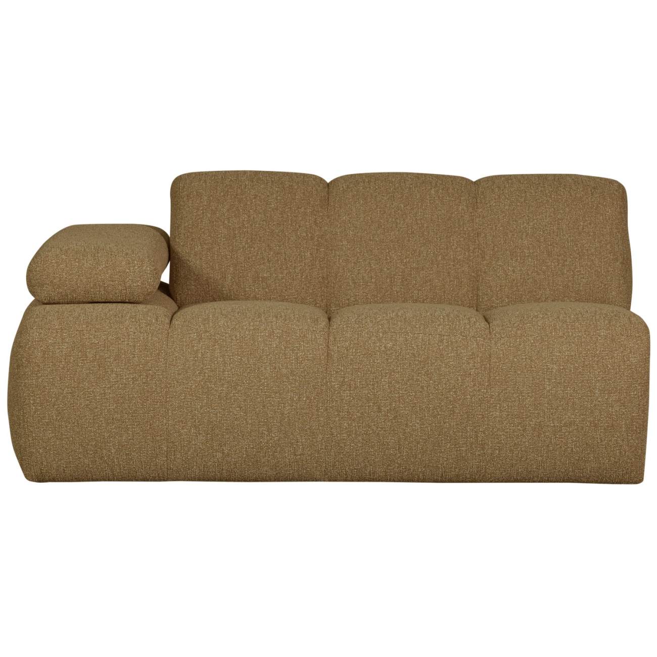 Modulsofa Mojo Boucle 1,5er Arm-Links, Gelb/Braun