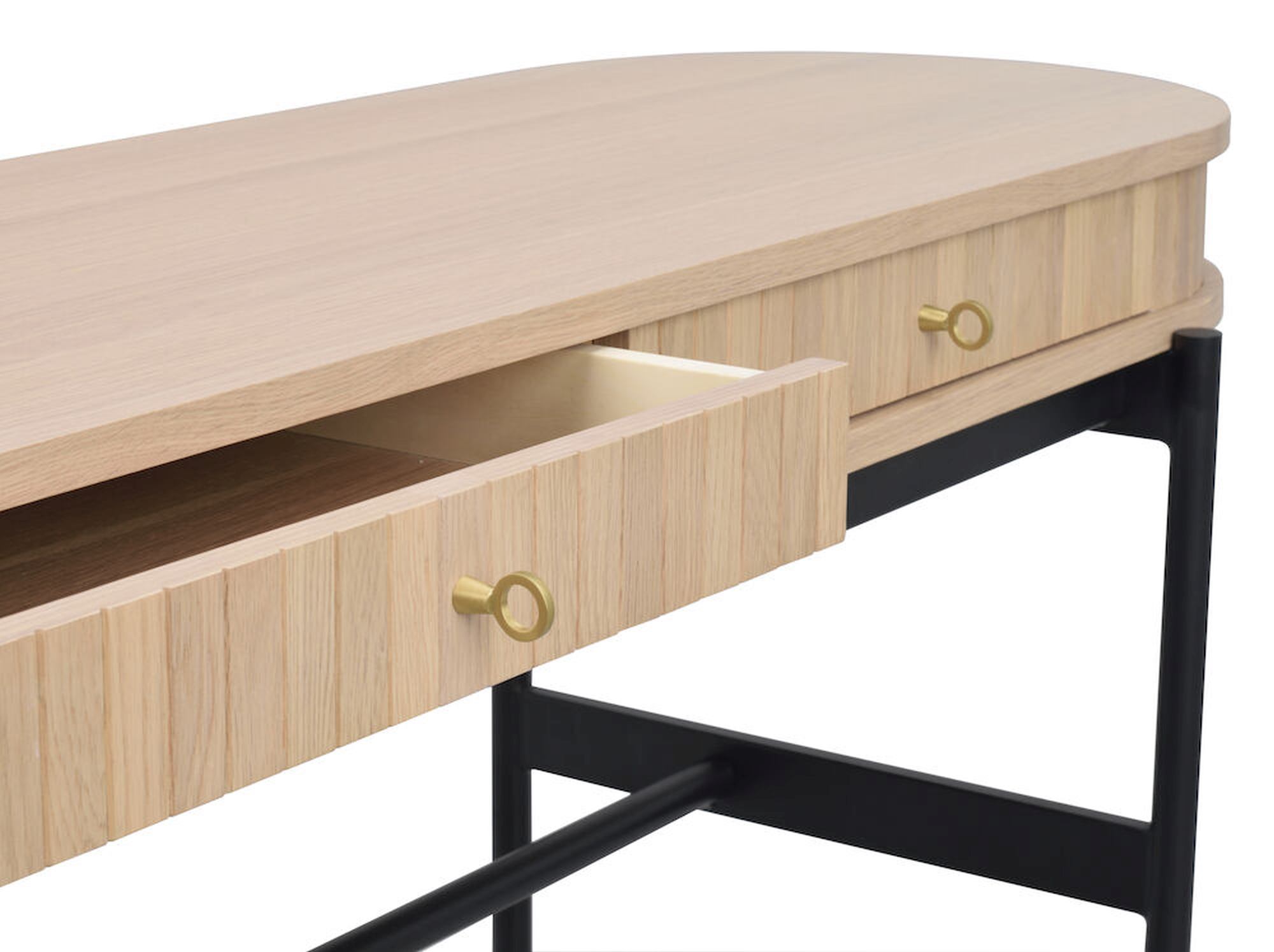 Konsole Haddington mit Schubladen 142x47x77cm, Eiche – stilvoller Blickfang für Ihr Zuhause.