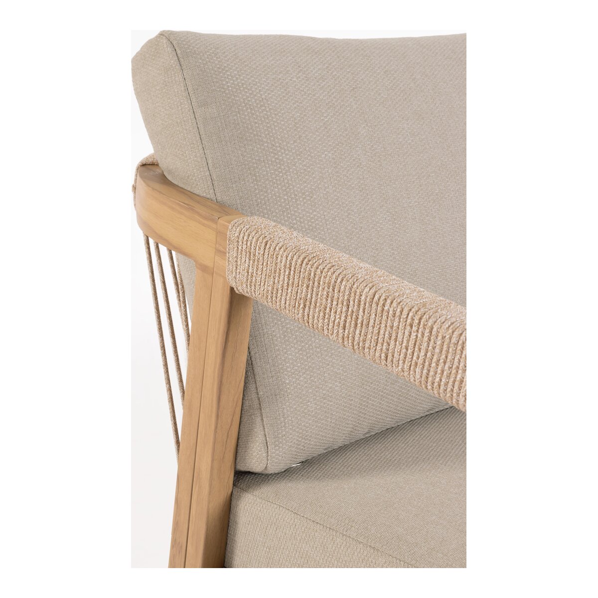 Gartenecksofa Kalimera - Aluminium Desert Sand, Olefin Taupe, inkl. Couchtisch