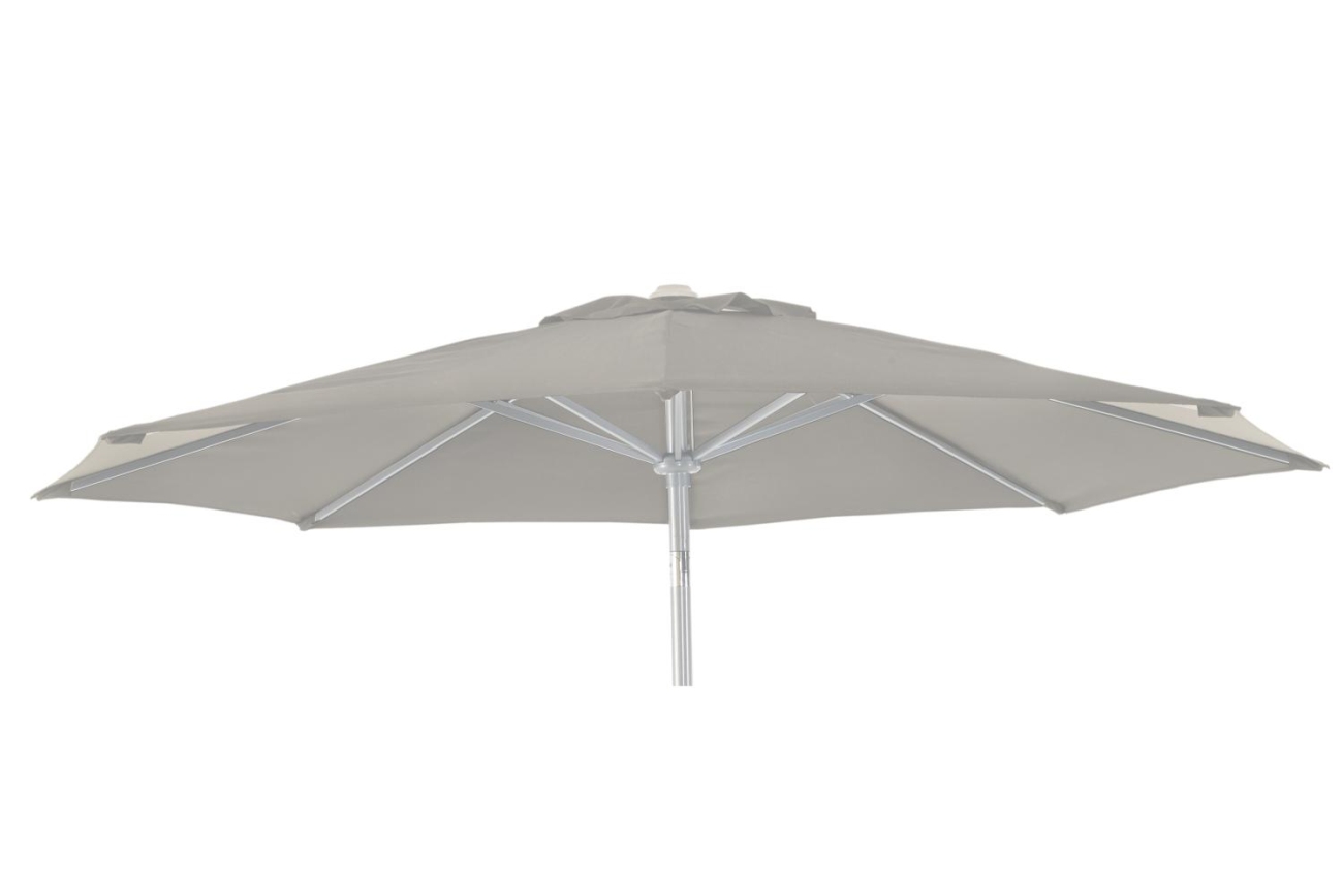 Der Sonnenschirm Andria überzeugt mit seinem modernen Design. Gefertigt wurde er aus Olefin-Stoff, welcher einen Beigen Farbton besitzt. Das Gestell ist aus Metall und hat eine silberne Farbe. Der Schirm hat einen Durchmesser von 250 cm.