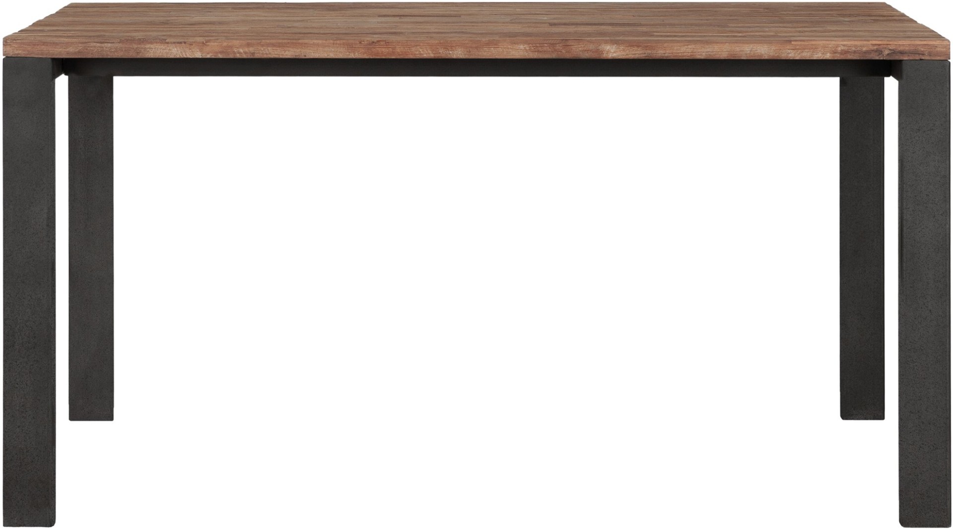 Der Esstisch Track überzeugt mit seinem modern und schlichtem Design. Gefertigt wurde der Tisch aus recyceltem Teakholz, welches einen natürlichen Farbton besitzt. Das Gestell ist aus Metall und ist Schwarz. Der Tisch hat eine Länge von 150 cm und eine Pl