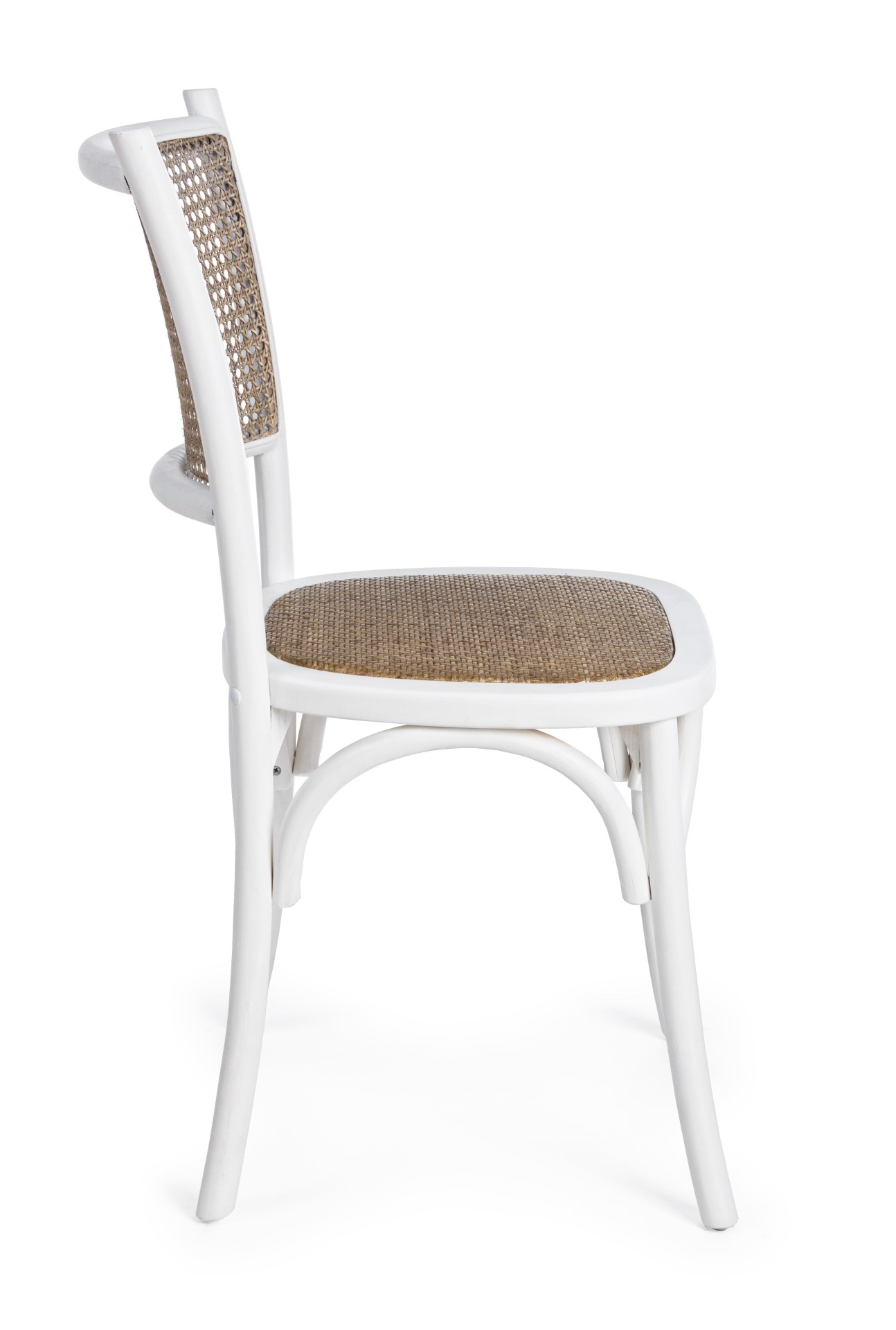 Der Stuhl Carrel überzeugt mit seinem klassischen Design. Gefertigt wurde der Stuhl aus Ulmenholz, welches einen weißen Farbton besitzt. Die Sitz- und Rückenfläche sind aus Rattan. Die Sitzhöhe beträgt 46 cm.