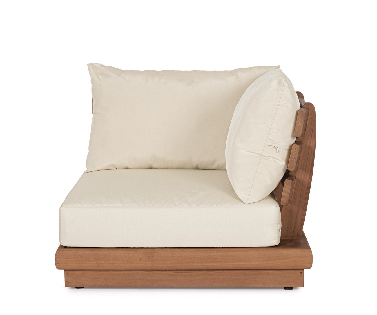 Gartenmodulsofa Delgada aus Teakholz, Eck-Element