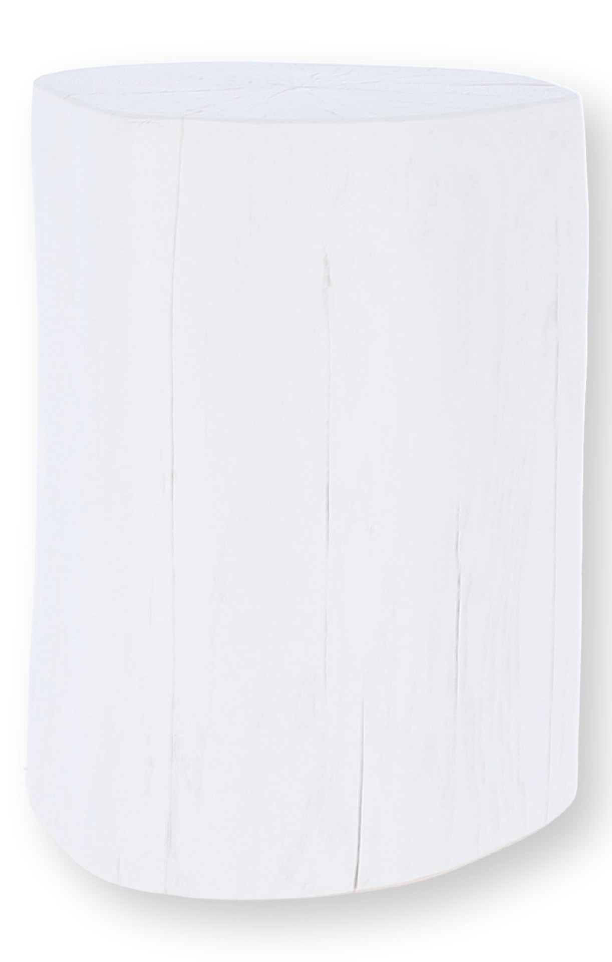 Jan Kurtz Beistelltisch Block rund Kernesche massiv weiss