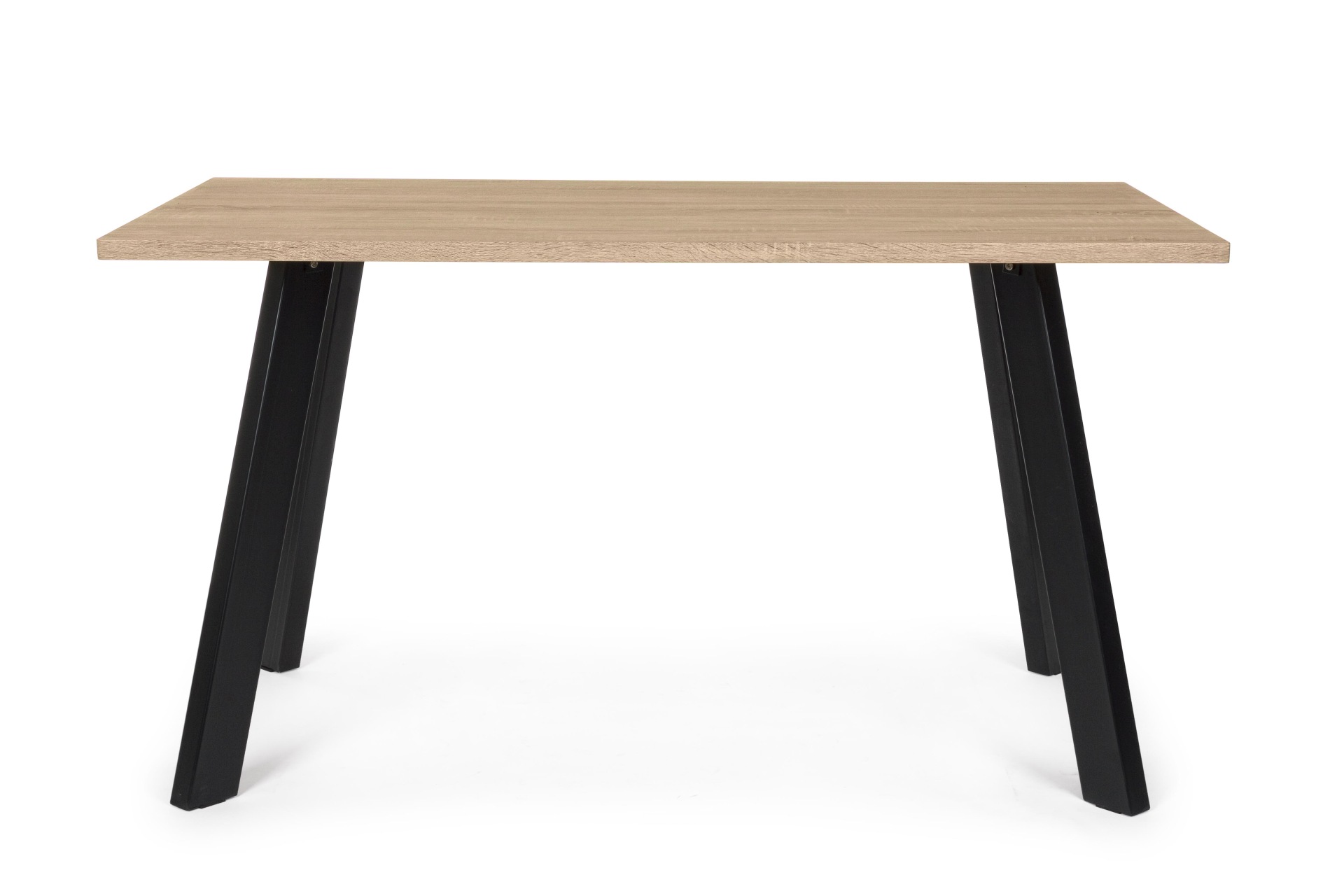 Der Esstisch Giant überzeugt mit seinem modernem Design. Gefertigt wurde er aus MDF, welches eine Holz-Optik besitzt. Das Gestell des Tisches ist aus Metall und hat eine schwarze Farbe. Der Tisch hat eine Breite von 140 cm.