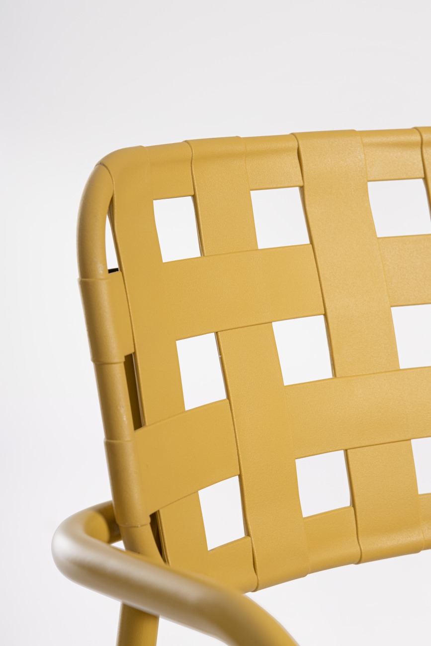 Gartenstuhl Clover mit Armlehne, Ocker