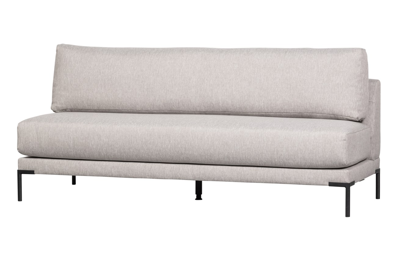 Bank Couple Element aus Melange-Stoff 200 cm, Hellgrau Bank Couple Element aus Melange-Stoff 200 cm, Hellgrau