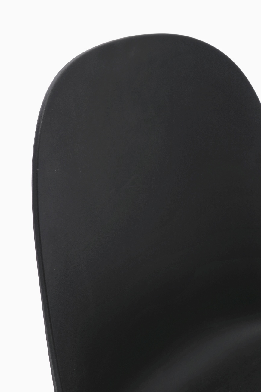 Esszimmerstuhl Ella 4er-Set aus Kunststoff, Schwarz