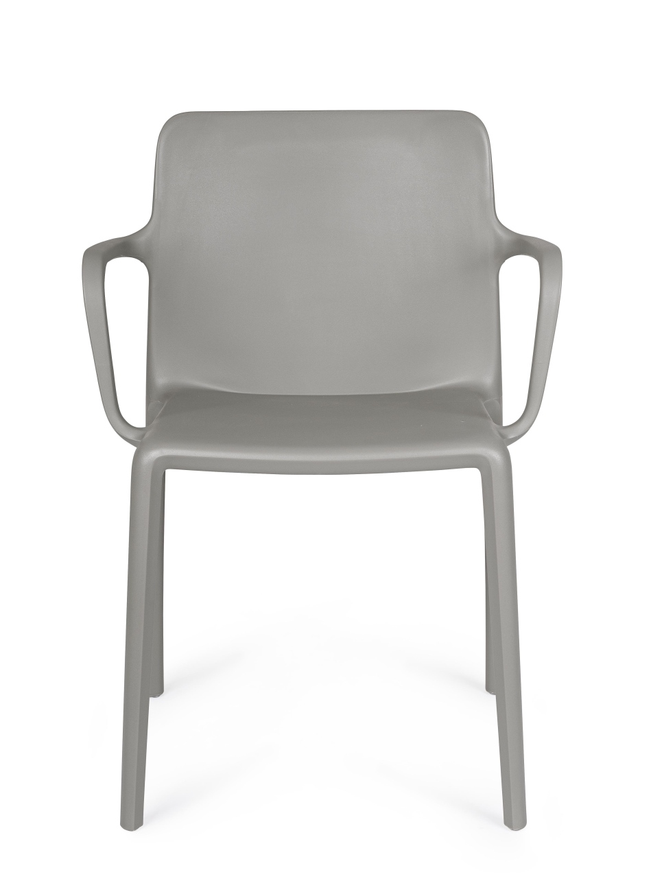 Stuhl Chloris 4er-Set mit Armlehne, Grau