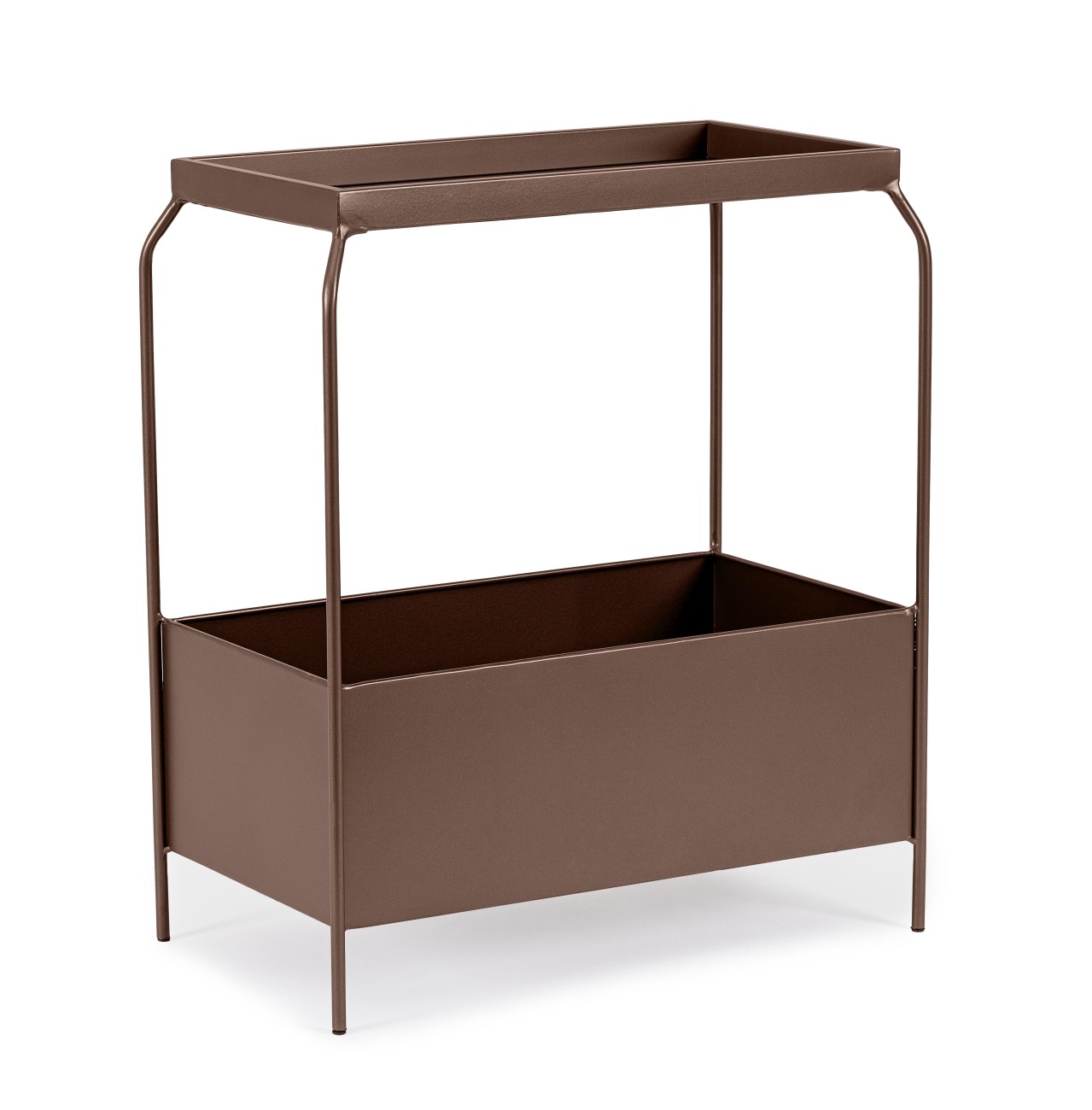 Nachttisch Godric aus Metall, Braun Nachttisch Godric aus Metall