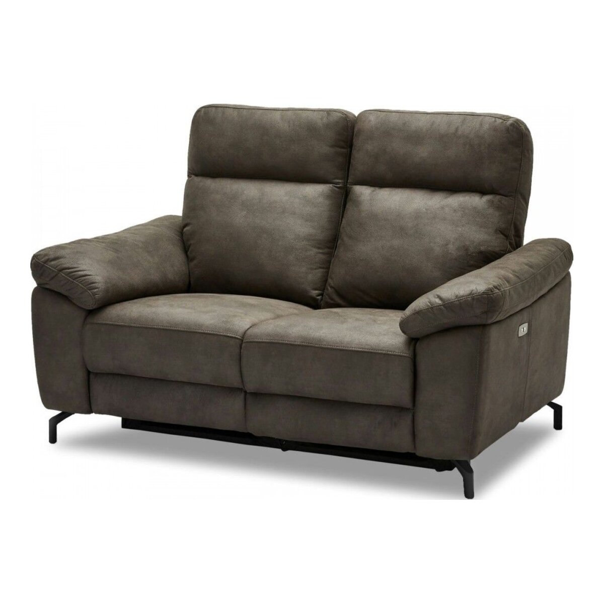 2-Sitzer Relaxsofa Astella Stoff Taupe - Elektrisches Sofa mit Liegefunktion & USB