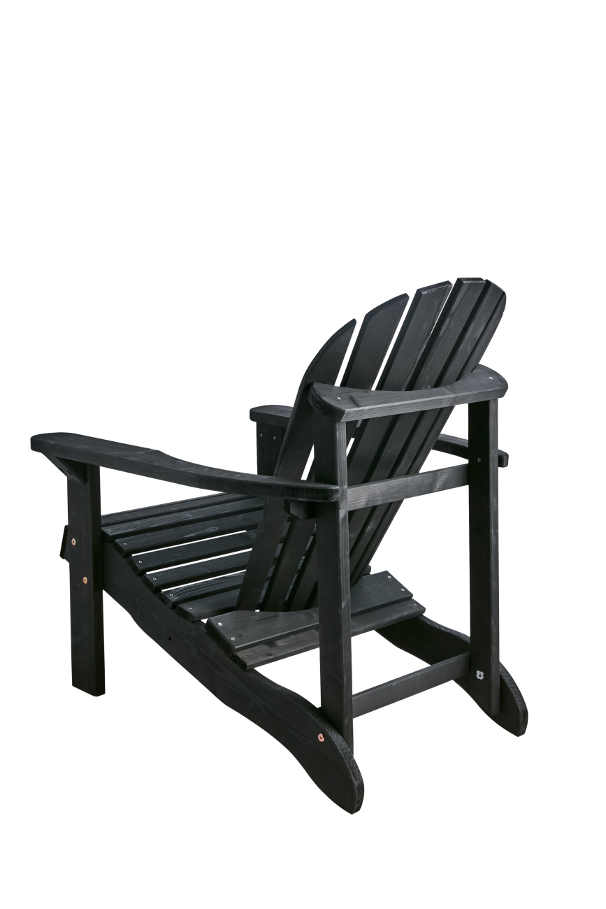 Gartensessel Skule aus Kiefernholz, Schwarz