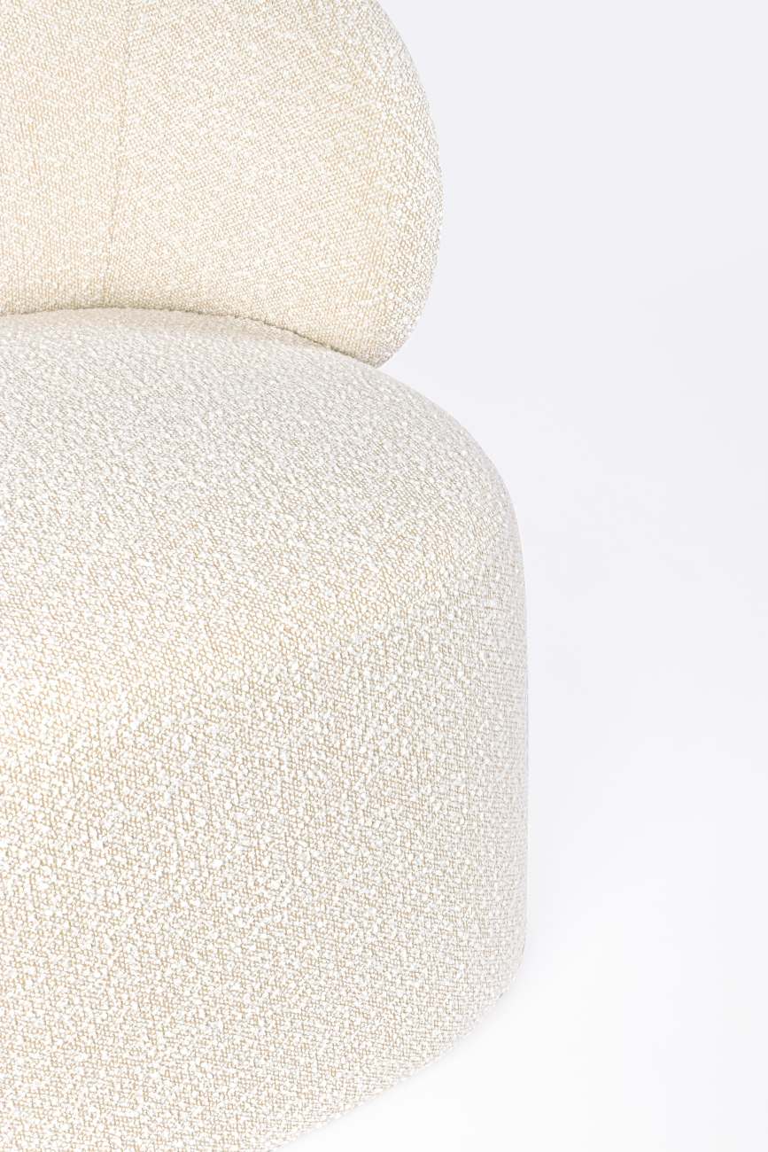 Sessel Babila aus Boucle-Stoff, Natur
