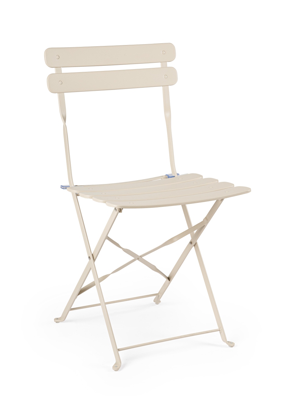 Gartenstuhl Yasmin aus Metall, Champagner Gartenstuhl Yasmin 2er-Set aus Metall, Champagner