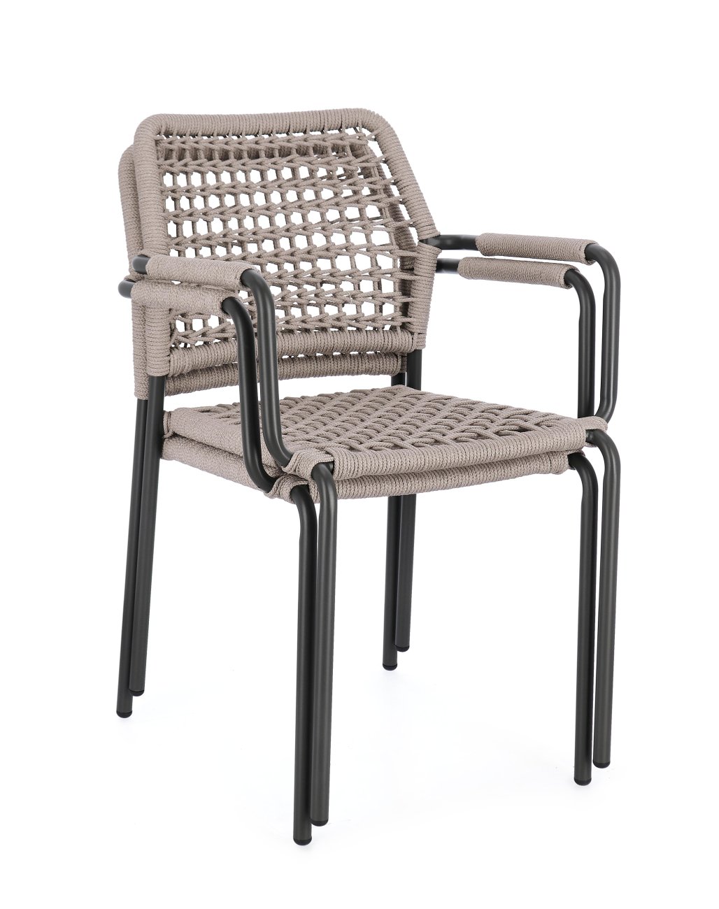 Gartenstuhl Rajada aus Aluminium, Taupe / Anthrazit