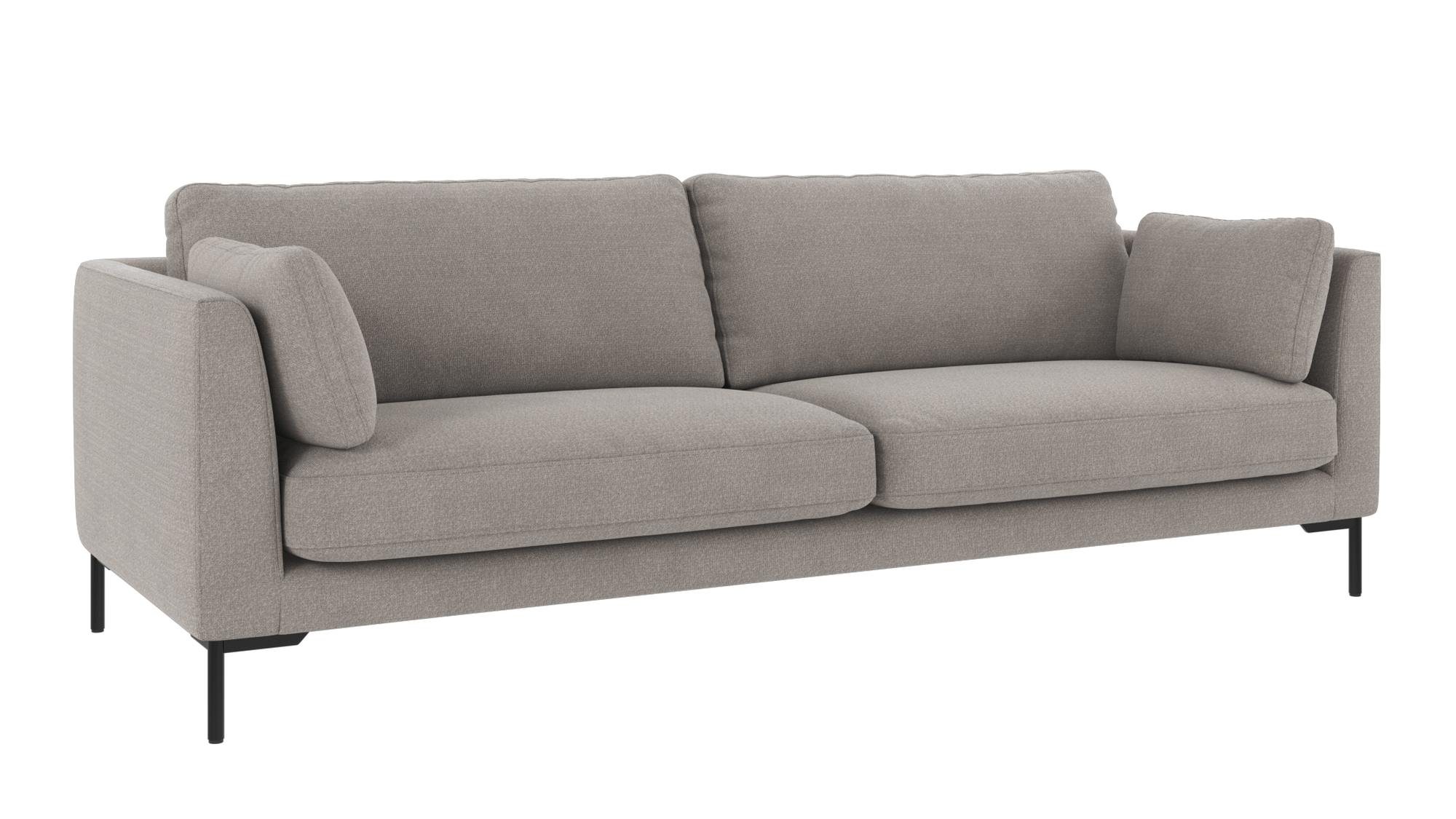 Komfortabel & schön – Sofa Corwin 3-Sitzer, Bezug Rita Hellgrau. Sofa Corwin 3-Sitzer, Bezug Rita Hellgrau