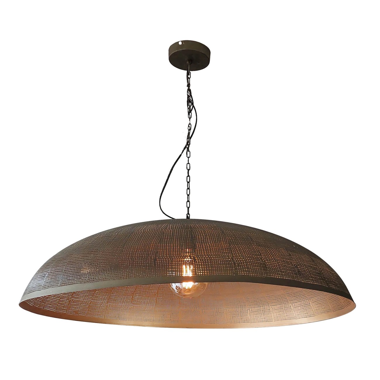 Hängeleuchte Fojara - Metall in Antike Bronze, Ø 92 cm, inkl. LED Hängeleuchte Fojara - Metall in Antike Bronze, Ø 92 cm, inkl. LED