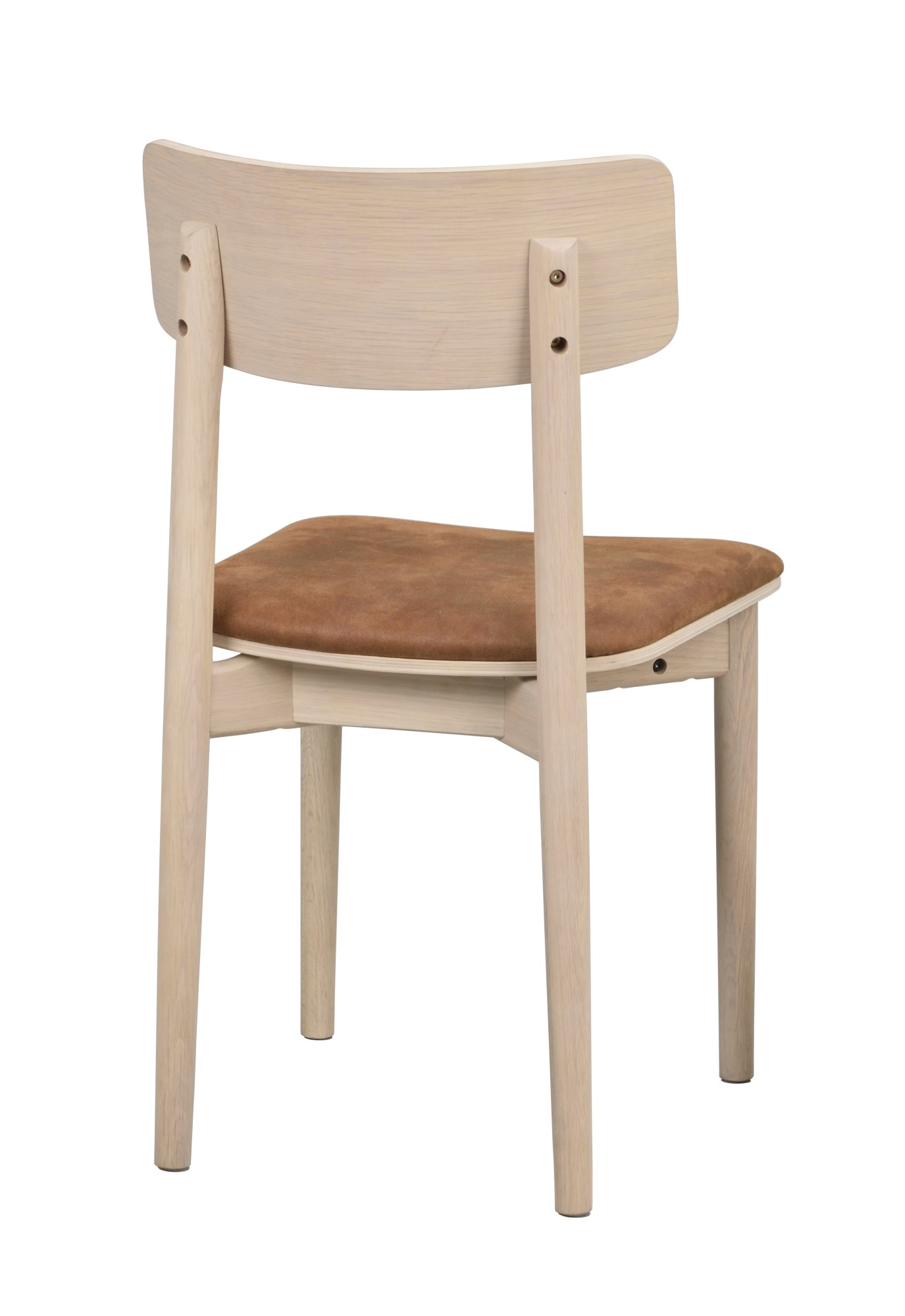 Machen Sie Ihr Zuhause komplett mit Stuhl Wolcott 2er Set, Eiche Whitewash / Braun.