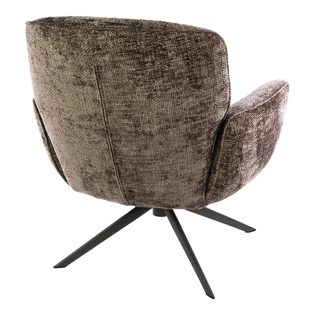 Komfortsessel Azora mit 360° Drehfunktion und Chenille-Stoff, Taupe