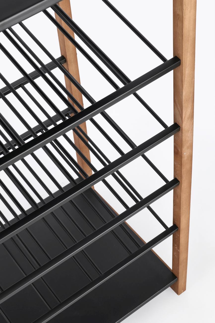 Weinregal Isaac aus Metall, Natur