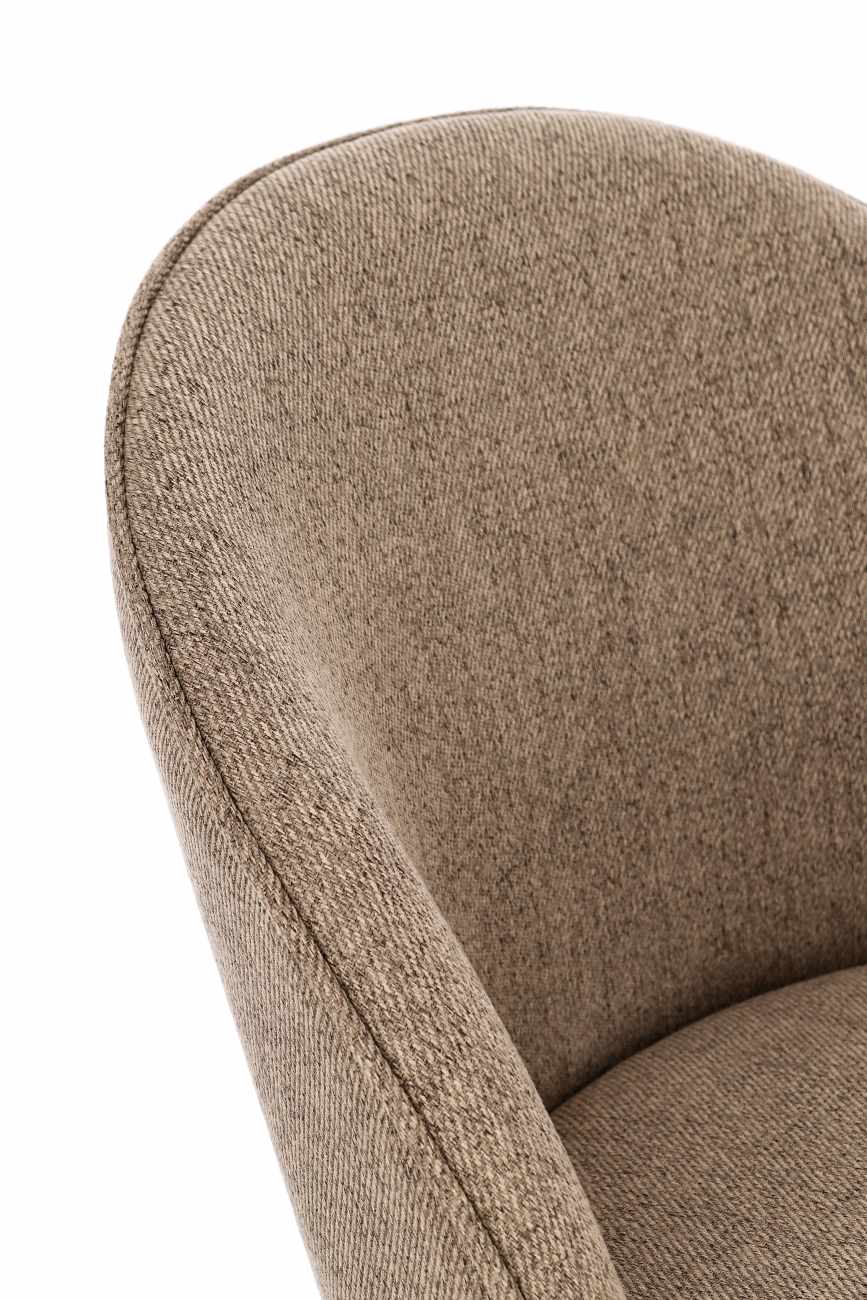 Esszimmerstuhl New Tanya 4er-Set aus Stoff, Kaffeebraun