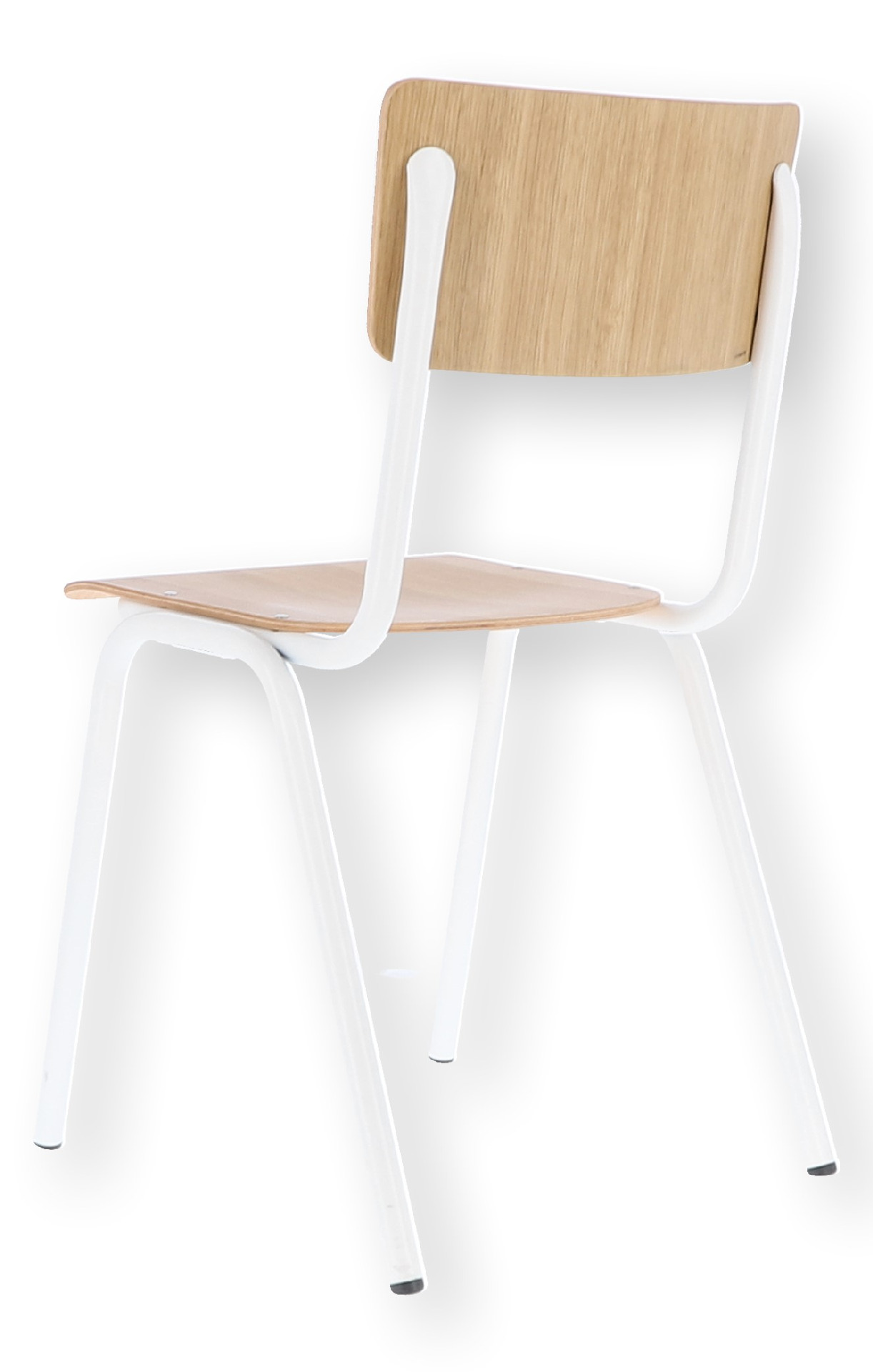 Stuhl Zero, stapelbar, Weiß / Eiche | Weiß / Eiche | F710033611