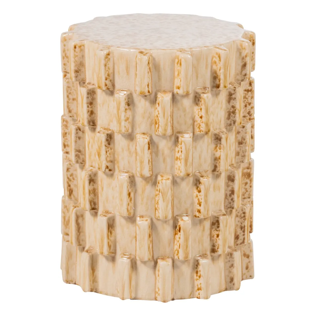 Beistelltisch Axu - Keramik Sand, Ø 35 cm