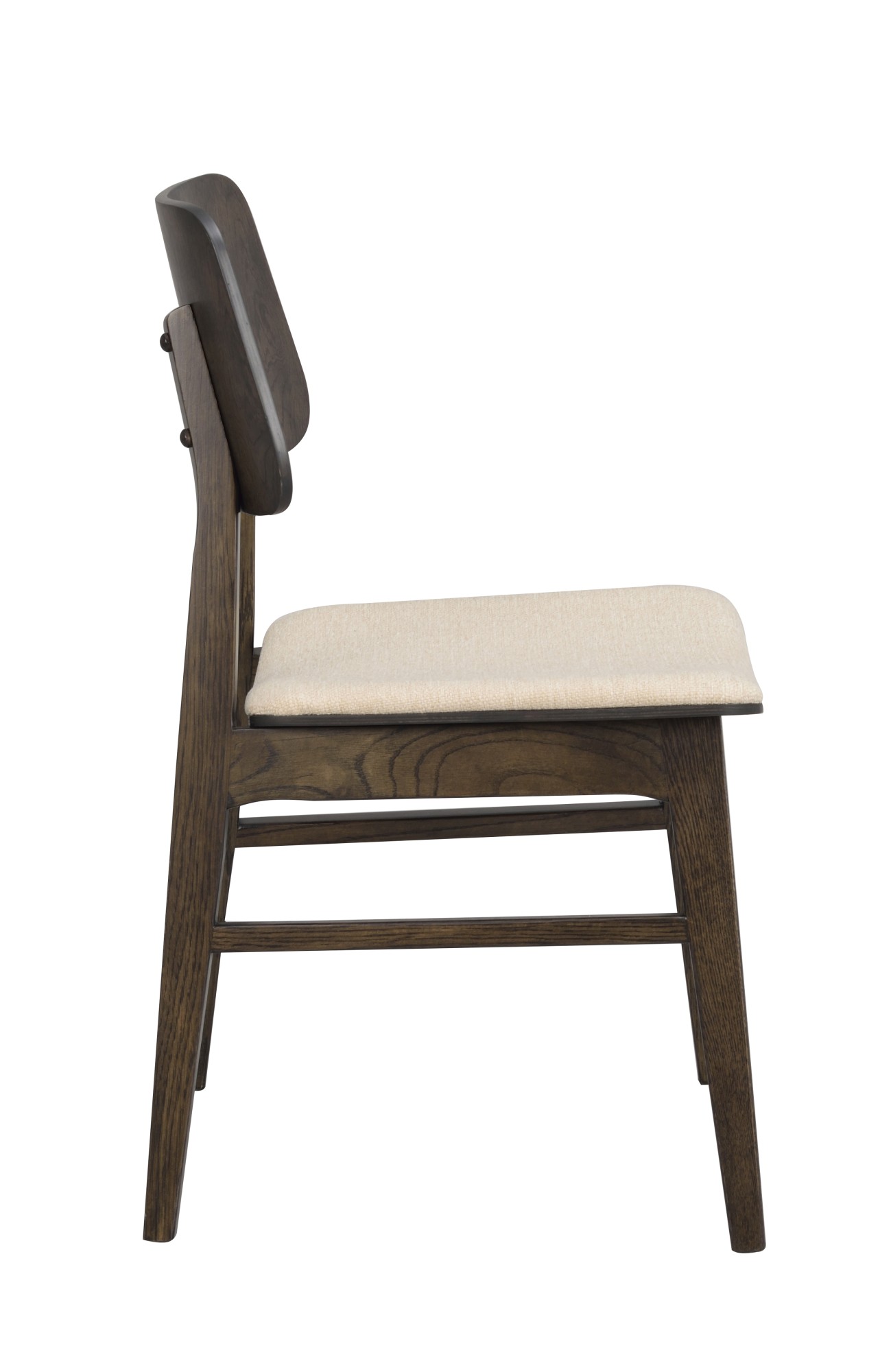 Design trifft Funktion: Stuhl Nagano 2er Set, Eiche Braun / Beige.